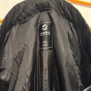 Hisea Men's Black Puffer Snow Pants